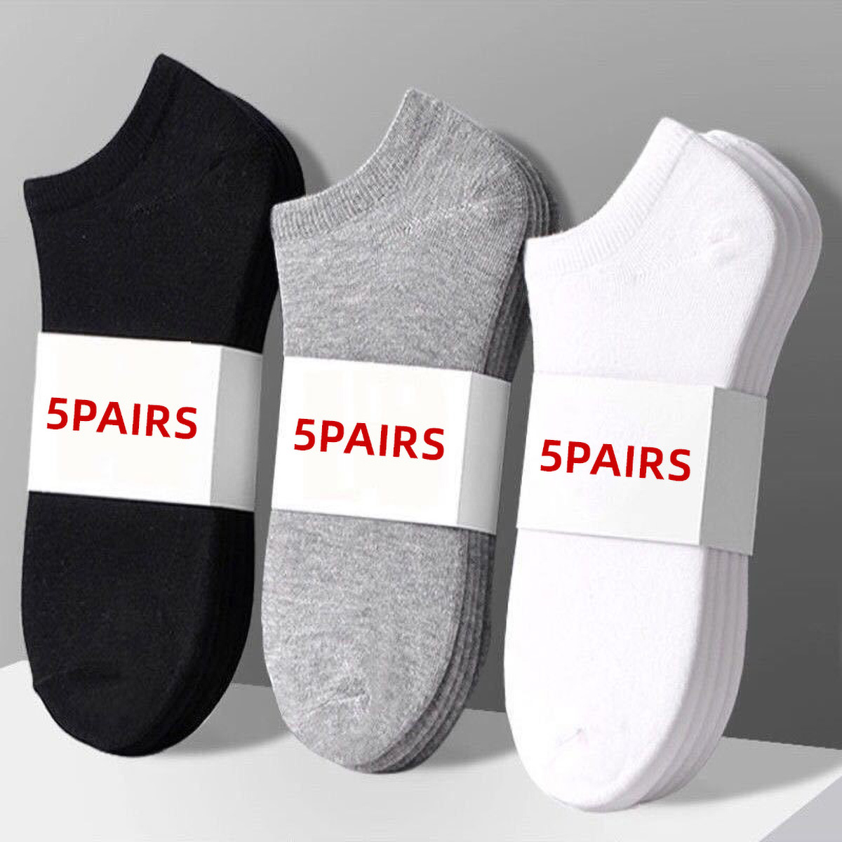 Women'S Ankle Accessories - 5 paar unisex casual effen kleur