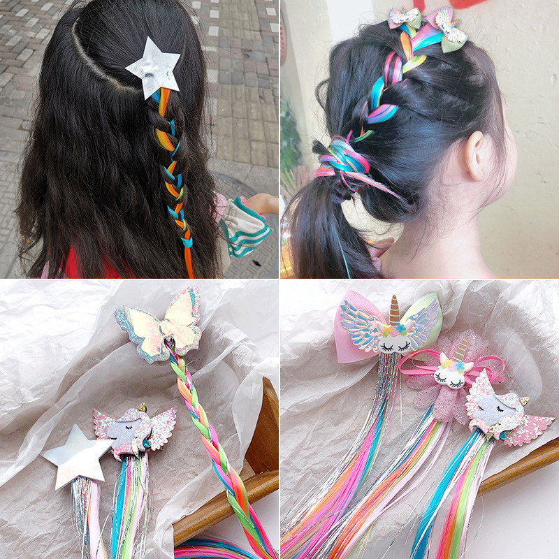 Women'S Accessories Rainbow Shops - Kleurrijke Haar Stuk Haar Extensions Clip