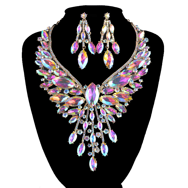 Women Accessories Gift Set - Statement Bruids Sieraden Sets Ketting Oorbel