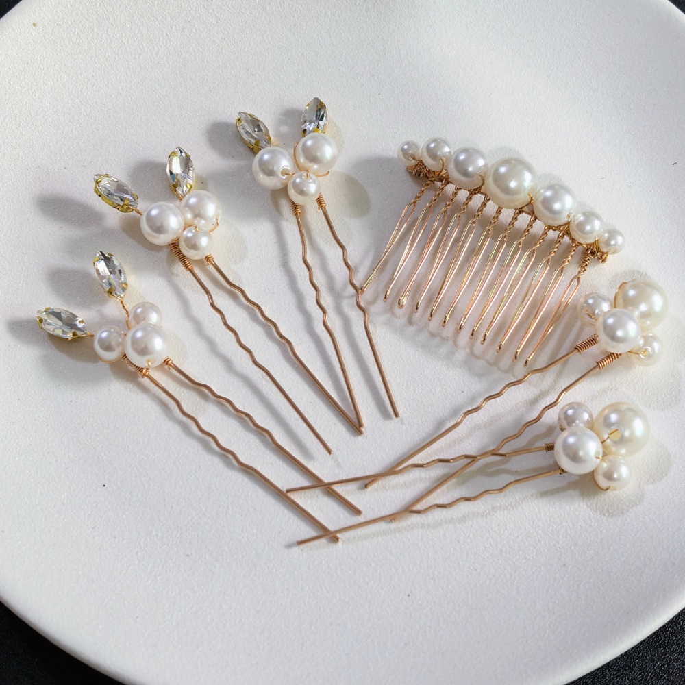 Women'S Accessories H&M - Parelkristal haarspelden kamset bruids haaraccessoires handgemaakte