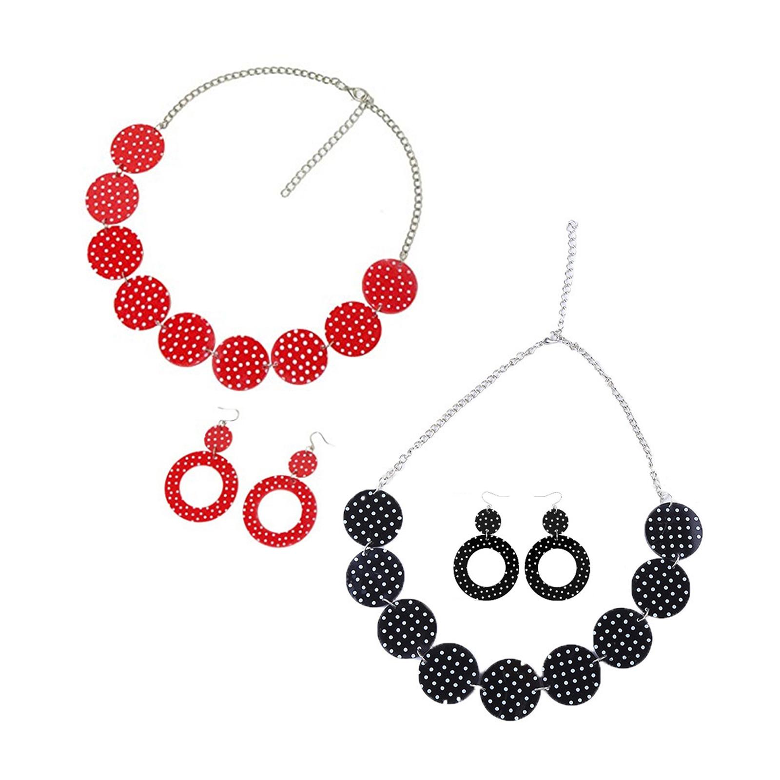 Women'S Accessories In The 1950S - Oorbellen en kettingset in jaren 50-stijl,