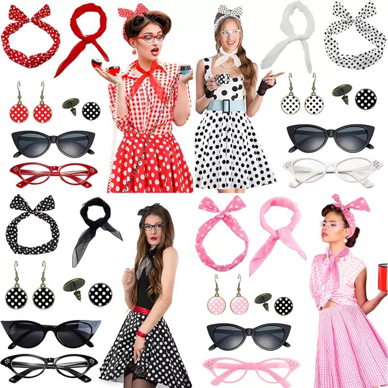 Retro Hippie Party Dameskostuu - Women'S Accessories In The 1950S recensie en prijs
