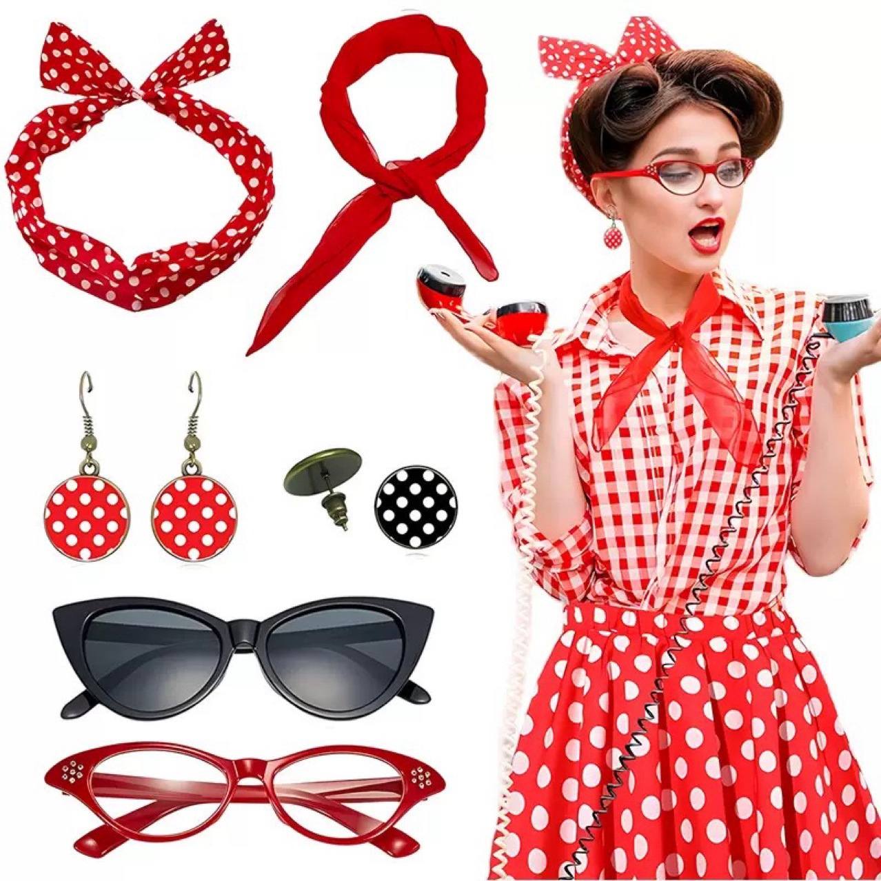 Retro Hippie Party Dameskostuu - Women'S Accessories In The 1950S recensie en prijs