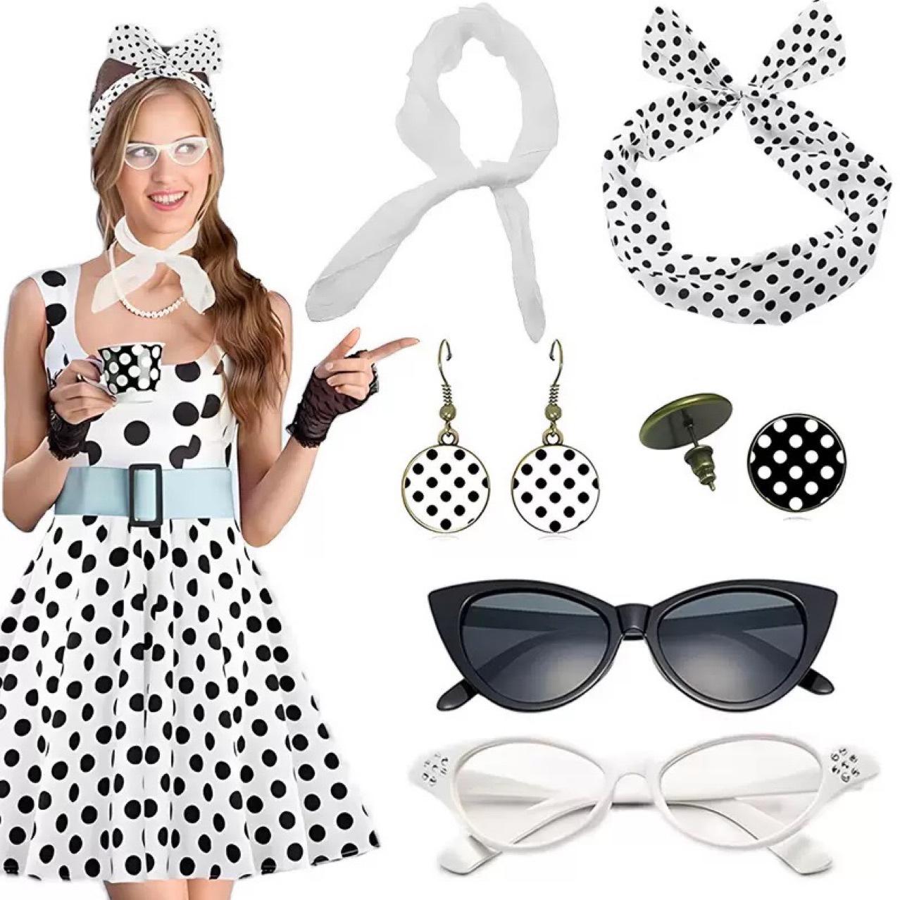 Retro Hippie Party Dameskostuu - Women'S Accessories In The 1950S recensie en prijs