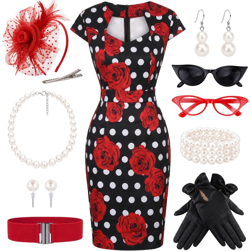 10 STUKS/SET Dames Retro Jaren - Women'S Accessories In The 1950S recensie en prijs